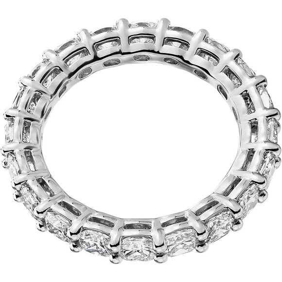 💫 Women White Cubic Zirconia Rings 14K Plated Love Stackable Stylish Jewelry - Picture 3 of 6